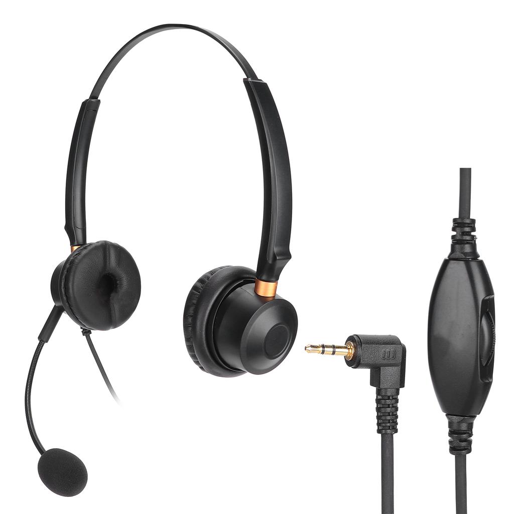 Business Headset 2.5mm Business Headset HandsFree Telephone Headset with Noise Canceling Mic and