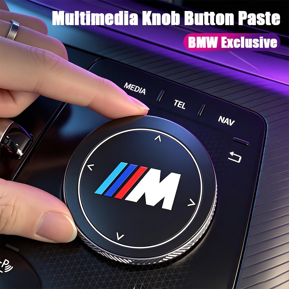 Copertura Adesivo Pulsante Manopola Multimedia Console Centrale Auto Accessori Per BMW E90 G80 M3 G30 M5 F82 F83 F20 F21 G42 F95 F96 G06 M