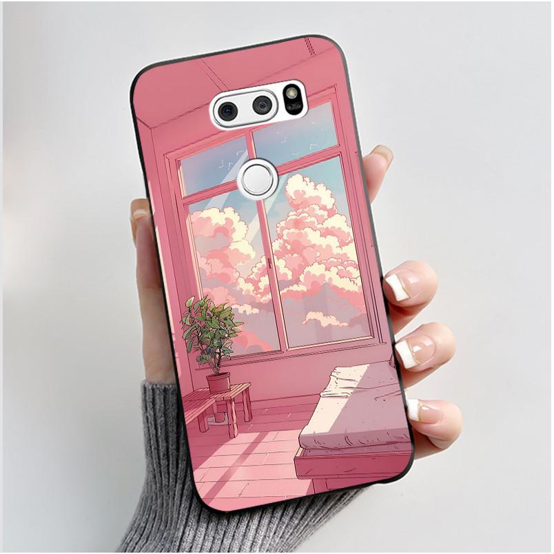 Casing For LG V30 V30+ V30S V30S+ V35 V35+ ThinQ Slim Soft Black Silicon Case Aesthetic Luxury Cute Cool Boys Girls Back Cover