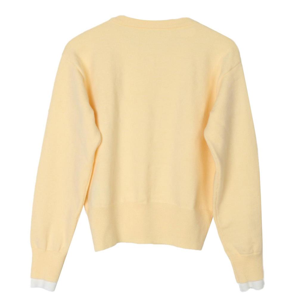 Versatile Slim Fit Knit Cardigan with Pearl Necklace - Spring/Autumn, Round Neck.