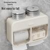 YOUQIN Double-Row Waterproof Wall-Mounted Tissue Box with Storage