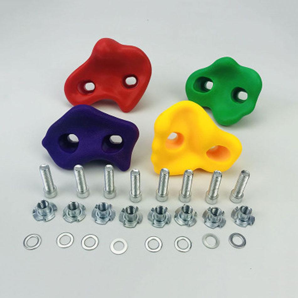 10 Pcs Indoor Outdoor Wall Stones Toys Playground Children Grip Kids Small Backyard Climbing Rock Set Assorted