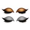2 Pairs Lazy Eye Shadow Eyelash Patch 2-in-1 Eyeshadow Eyelashes Makeup Stickers Reusable Eye Makeup Stickers with False Lashes Shadow