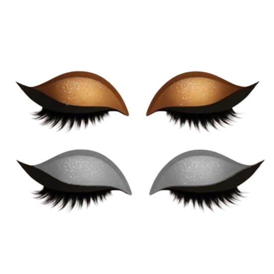 2 Pairs Lazy Eye Shadow Eyelash Patch 2-in-1 Eyeshadow Eyelashes Makeup Stickers Reusable Eye Makeup Stickers with False Lashes Shadow