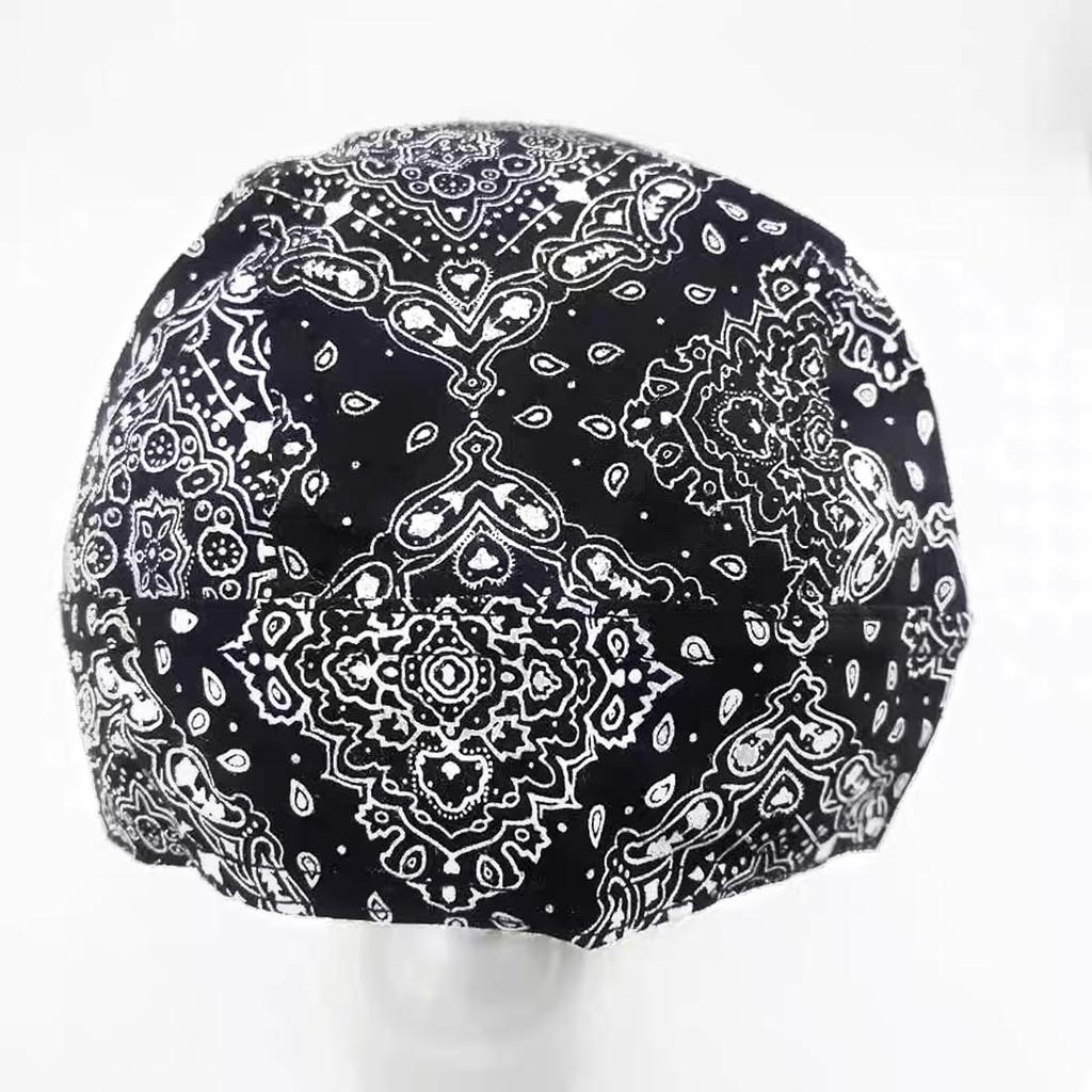 Trifong Bandana Cap, Cotton, Paisley Pattern, Pirate Hat, Quick-drying, Sweat-wicking, Breathable, Summer, UV Cut, Do-rag, Inner Cap, Bicycle Helmet,
