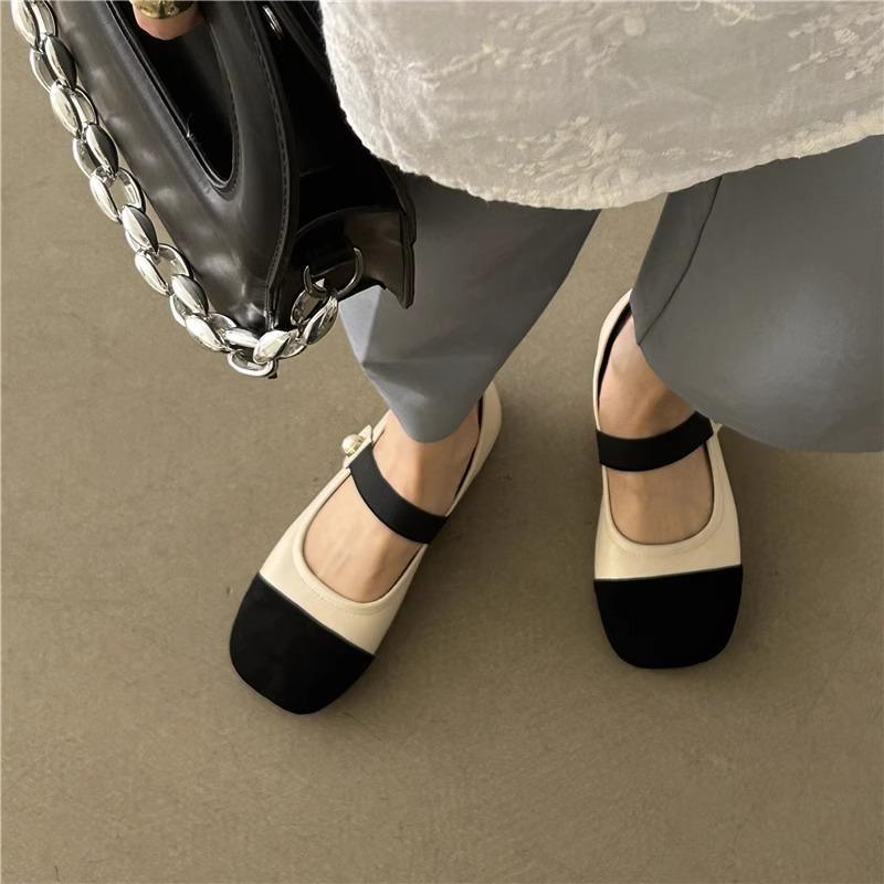 

French retro Mary Jane shoes light mouth shoes soft sole women s summer design sense niche flat shoes small fragrant single shoes 40 белый