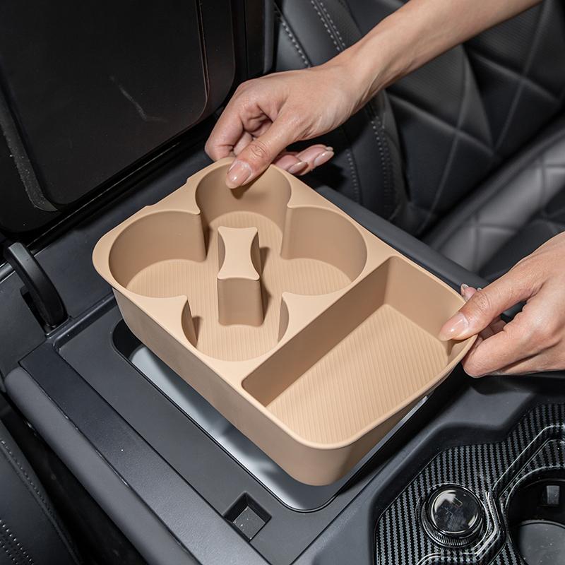 For BYD Leopard 8 Denza B8 2025+ Central Control Refrigerator Silicone Storage Box Pad Storage Fixed Anti-slip Pad Accessories