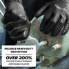Heavy Duty Black Nitrile Gloves 8Mil Industrial Disposable Gloves with Diamond Textured Grip for Mechanic Safety & Work Gloves