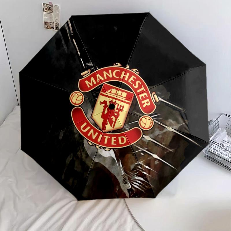 Man United3pattern, automatic folding umbrella, portable and foldable design, 8 ribs, a Christmas or birthday gift.
