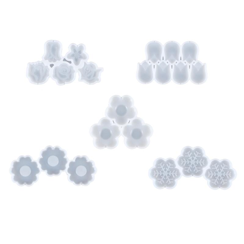 DIY Lollipop Mold Chocolate Moulds Cake Mould Fondant Molds Flower Shaped Silicone Material Bakeware Baking Accessories