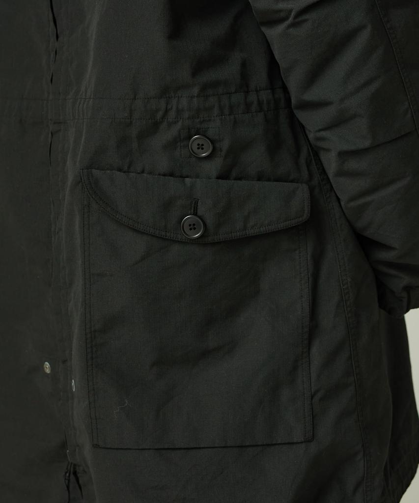 Snow Peak TAKIBI Ripstop Adjustable Fishtail Coat Outerwear Size M JK-25AU016, Jacket/Overcoat, Men's/Women's, Black,