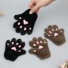 Furry Plush Cat Paw Gloves Wolf Puppy Animal Claw Mittens Cute Cosplay Costume Gloves  Party