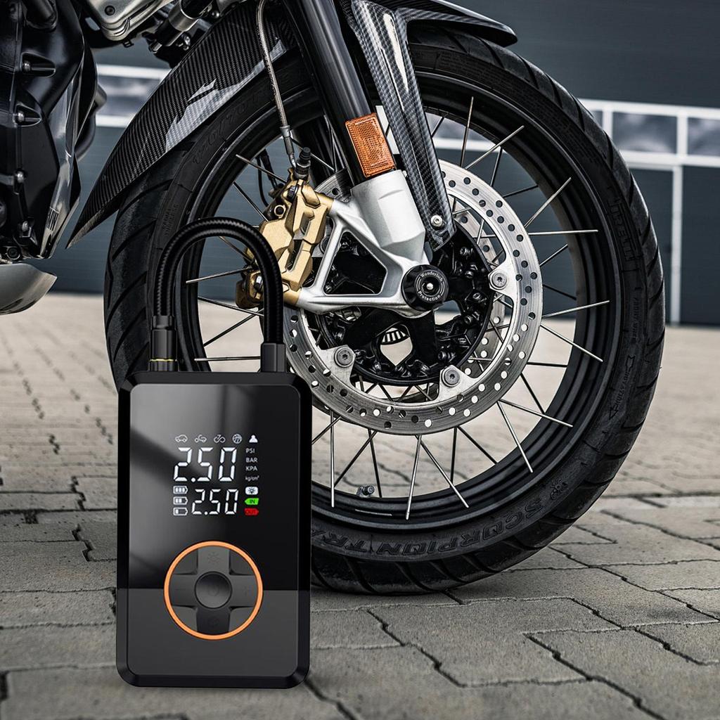 Portable Air Compressor 130 PSI Tire Inflator with LED Smart Air Compressor for Car Bike Auto Truck Road Outdoor Balloon Ball