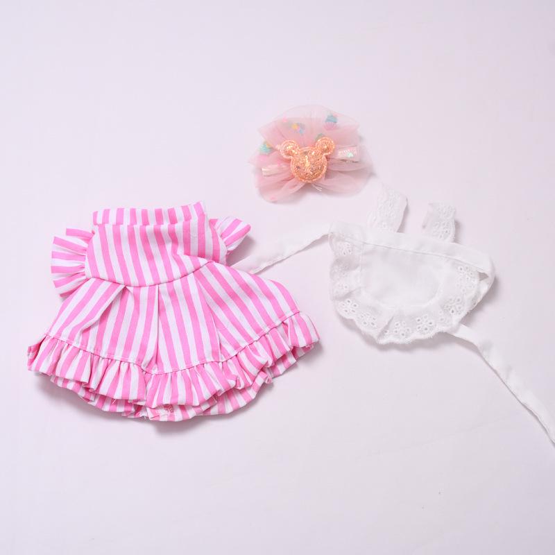 Spain Mia Doll Clothes: 24cm Striped Maid Dress-up Set