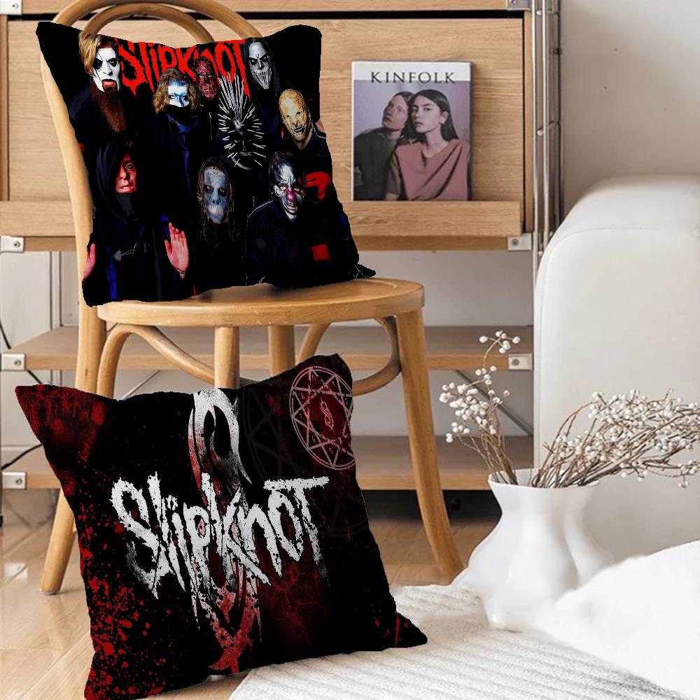 Band S_SlipknotS Pillow Anime Pillow Sofa Bed Head Pillow Cover Cushion Cover 45x45 cm Fashion