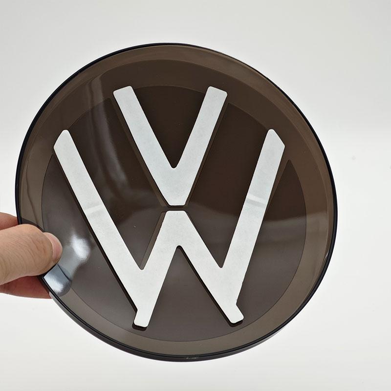 2026 Neu Für VOLKSWAGEN VW VW T-ROC ABS Spiegel Schwarz 144mm 113mm Emblem Auto Frontgrill Logo Heckklappen Emblem Für Volkswagen T-