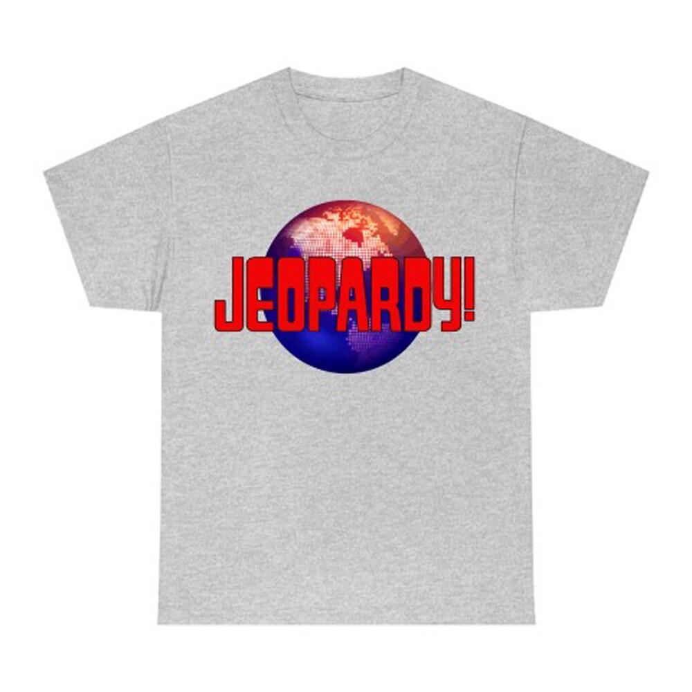 Jeopardy Game Show TV Series Red Men s Gray T-Shirt Size S-5XL S