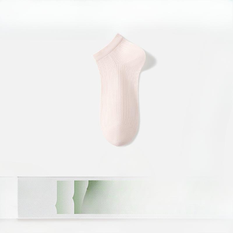 Female Summer Thin Style Cool Feeling Absorbs Sweat Breathable Short Boat Socks