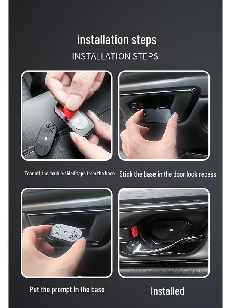 Smart LED Car Door Anti-Collision Warning & Voice Prompter Light