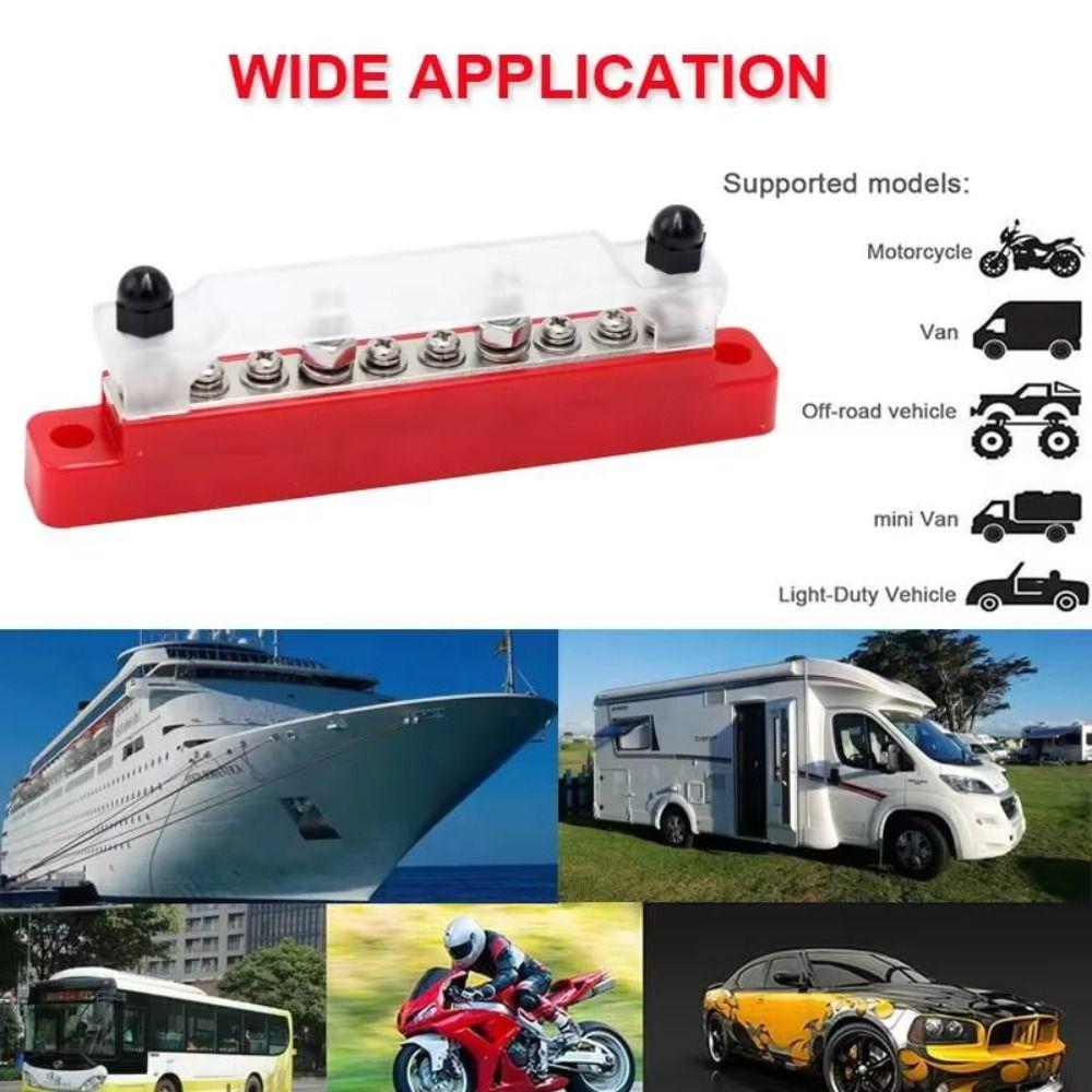 M6 Stud Power Distribution Block Waterproof Bus Bar Accessories Power Current Distributor Camper