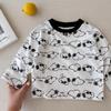 Kids Autumn Cotton Long Sleeve T Shirt Full Print Cartoon Top For Boys And Girls Stylish Base Layer