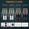 2pcs 1156 BA15S 1157  T20 7440 W21W 7443 W21/5W 2025chip 81smd  LED Car Tail Bulb Brake Reverse DRL Turn Signal Light 12V Canbus