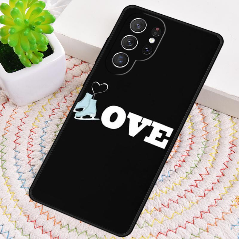 Love Ice Skating Silicone Phone Case For Samsung Galaxy Note 10 Pro S26 S25 S24 S23 S22 S21 Plus S25Ultra Capa Cover