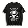 Vintage Rock Skull Guitar Print Cool Tee ESTD 1995 Pure Cotton T-shirt