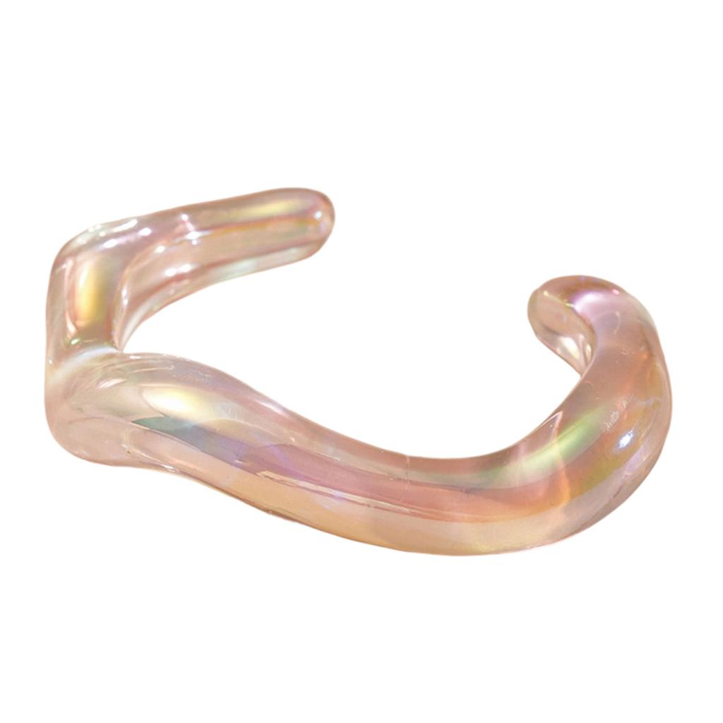 Lightweight Comfortable Geometric Acrylic Bracelet Color Changing Hues Trendy Outfit Complement Versatile Jewelry