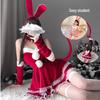 Fluffy Lingerie Suspender Nightgown Christmas Costume Set for Theme Performance