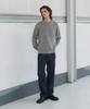 KNITTED Cashmere Wool Pocket Round Knit Grey