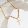 New Stainless Steel Cross Pendant Necklace for Men Women Minimalist Gold Color Jewelry Male Female Necklaces Chokers Gifts