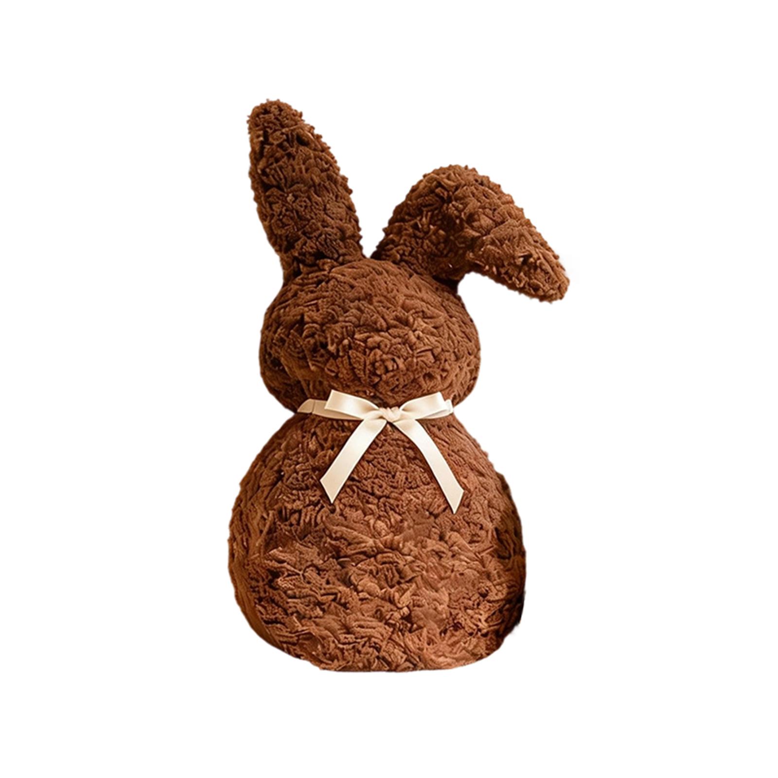 

Плюшевая игрушка-подушка Пасхальный кролик Плюшевый мишка Пушистая кукла 40 см Флисовая игрушка для игры One Size кофейный