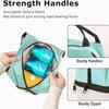 Double Layer Insulated Lunch Bag Cooler Bag With Strap Portable Thermal Food Bag For Work School Kids