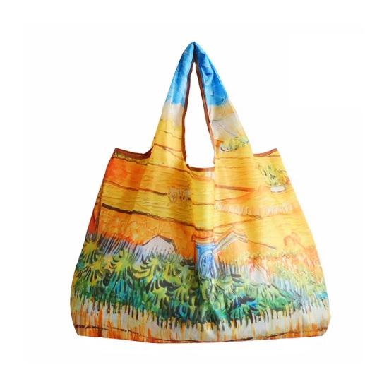 

Shopping Bag Reusable Foldable Polyester Tote with Reinforced Stitching Compact Storage Bag for Fruits I
