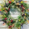 Wildflower Wreath Mixed Flower Wreaths Spring And Summer Wreath Green Leaves And Flowers 14in / 16in Front Door Farmhouse