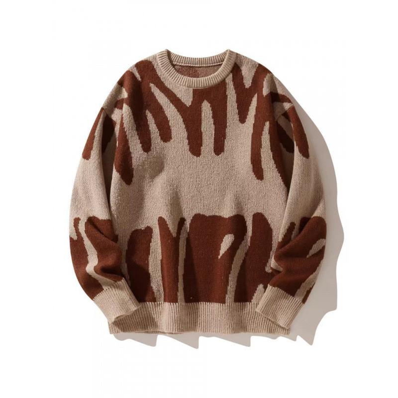 Korean Style Mens Sweater With Jacquard Knit For Casual Spring Fashion