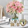 Heart Mr & Mrs Photo Frame Picture Holder Stand Table Topper For Wedding Party Engagement Decoration Ornament Accessory