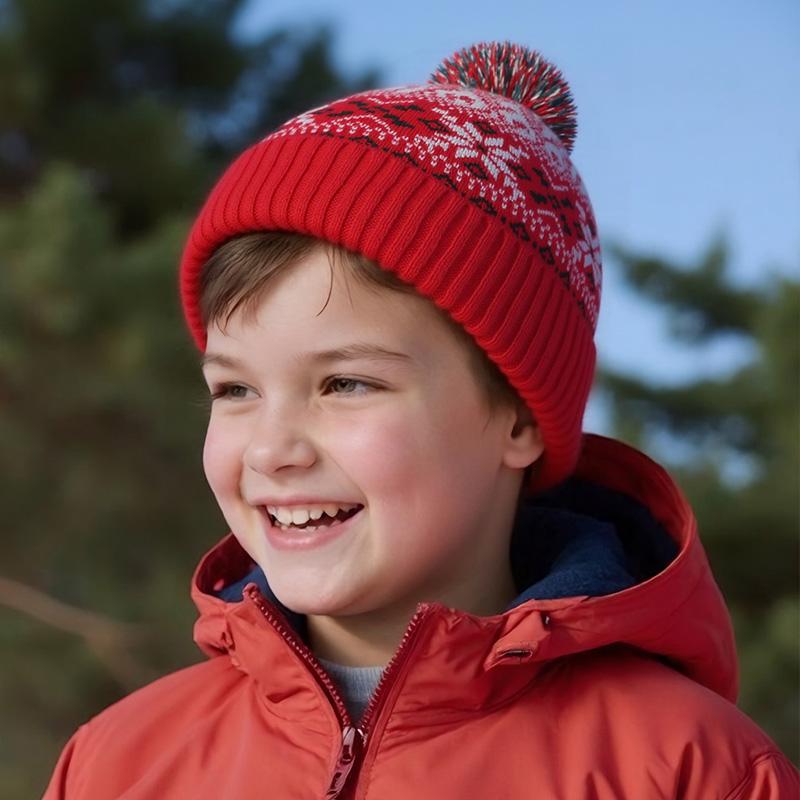 3pcs Kids for Boys Girls Scarf  Gloves 3-11Y Muffler Hats Winter Windproof Snowflake Warm Knitted Hat