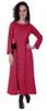 Moomaya Full Sleeves Maxi Dress Long Button Down Solid Casual Slit Dresses
