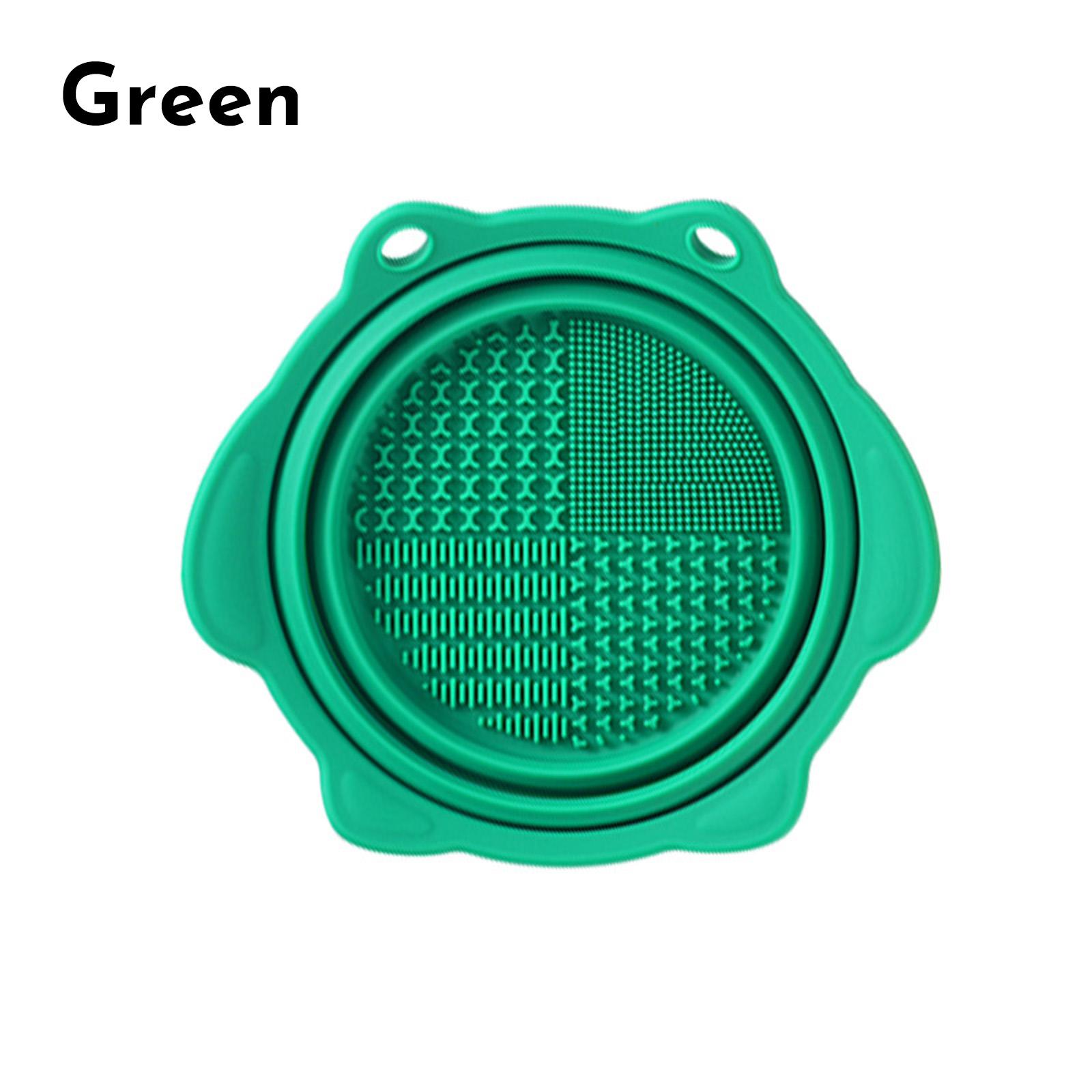 

Складная силиконовая чаша для чистки кистей для макияжа - портативный инструмент для чистки кистей, пуховок и спонжей, портативный очиститель кистей для макияжа для путешествий