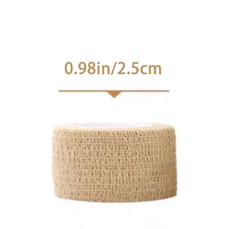 10 Rolls Medical Adhesive Bandage Elastic Breathable Sports Self Adhesive Tape Beige Wrap Finger Tape For Wrist Ankle First Aid