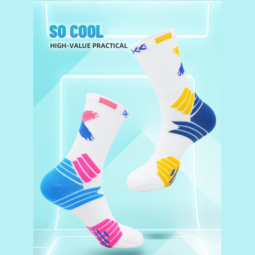 Practical Basketball Socks for Man Kids Thickened Towel Bottom Professional Medium Tube Sports for Elite Running Cycling