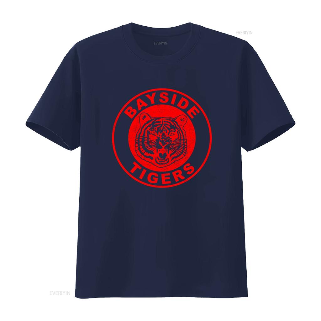 Vintage Style Bayside Tigers T Shirt for  Vintage Washed Fashion Unisex Homme Stylish Versatile Designer Clothes Graphic