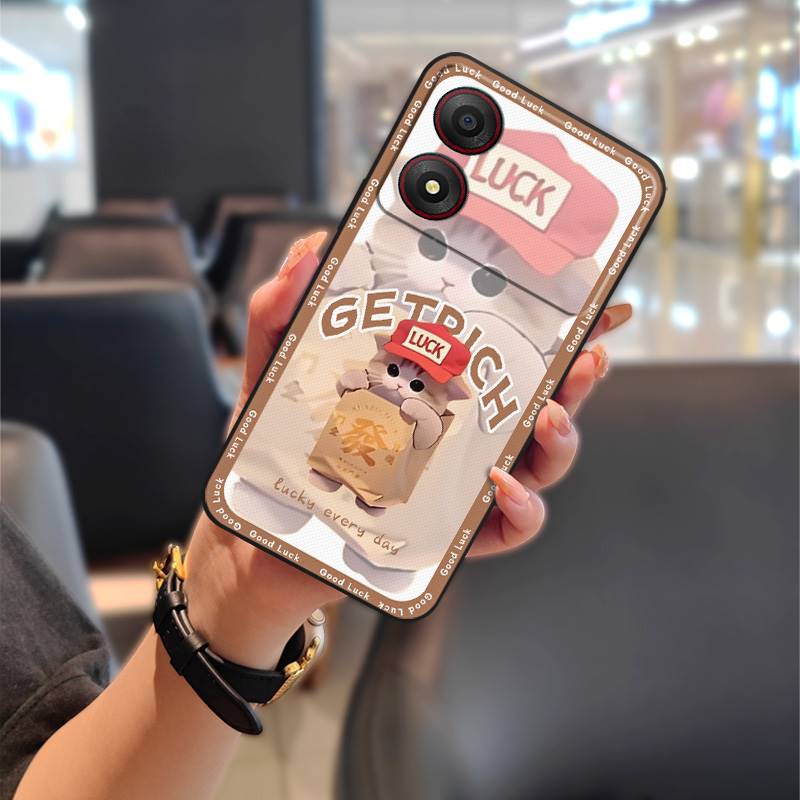 Anti-knock Fashion Design Phone Case For ZTE Blade A34 Graffiti Back Cover Phone Pouch Anti-dust TPU Couple Cute Durable