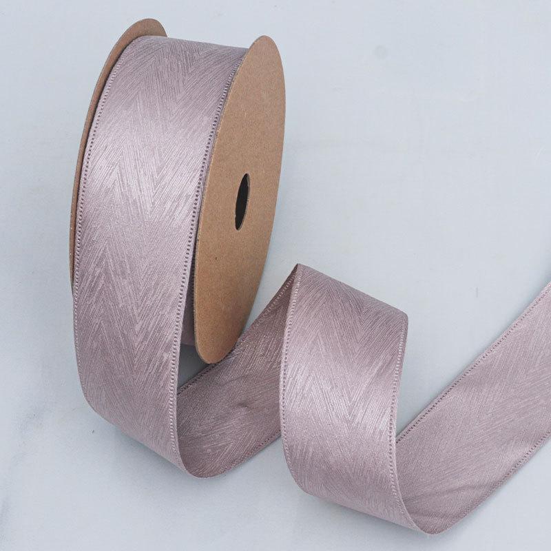 Decorative Romantic and Cozy Solid Color Matte Herringbone Twill Patterned Ribbon Handmade Diy Bow Tie Hair Collar Hat Gift Box Decorative Ribbon