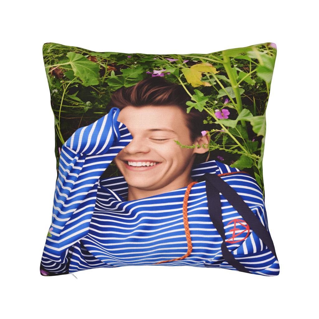 Singer H-Harrys S-Styles Pillow Case  Soft Pillow Cover For Sofa Car Home Decor Funny Cushion Cover