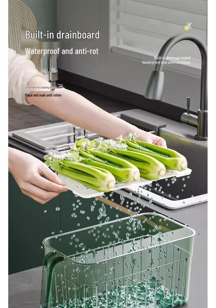 Food-Grade Refrigerator Storage Box with Handle for Vegetables, Fruits, Eggs & More