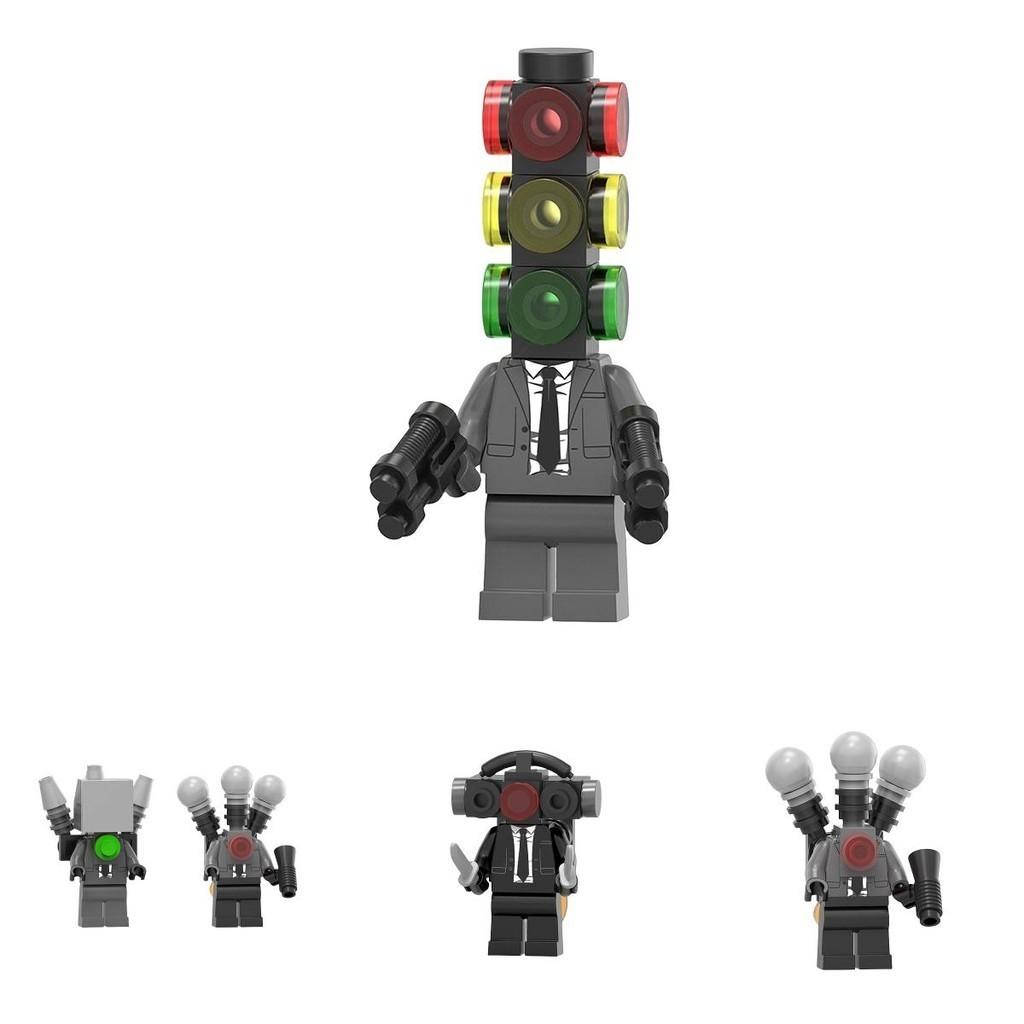 Lg1011 Toilet Man Vs Surveillance Man Series Mic Man Signal Light Man Assembly Building Block Toy Bag