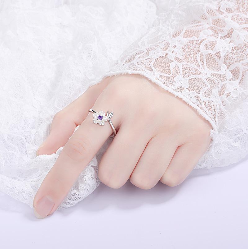 Luxury Copper Classic Ring For Women Jewelry Simple Diamond Ring Imitation Diamond Women'S Ring R019